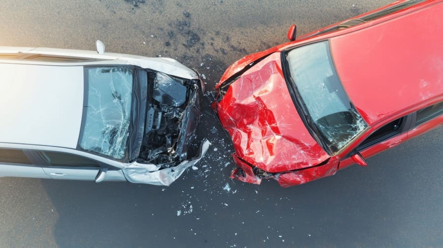accidente de coche en la autopista