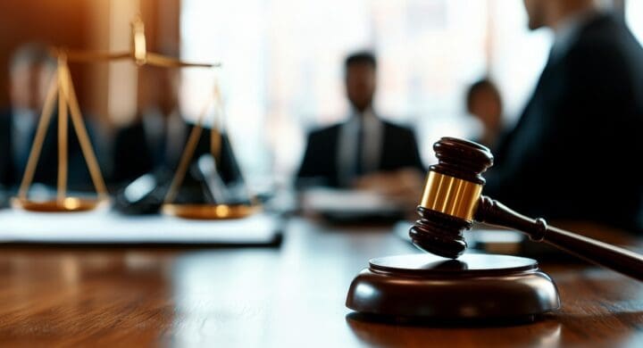 Gavel on table of personal injury attorney