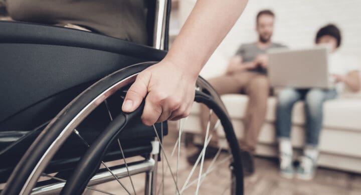 disabled person after car accident