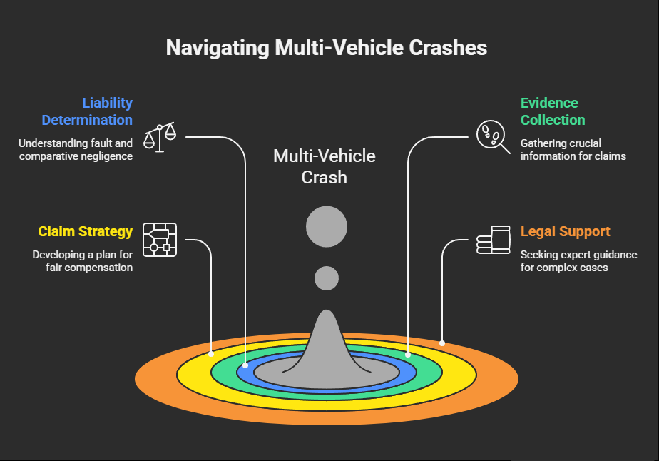 Navigating Multi-Vehicle Crashes