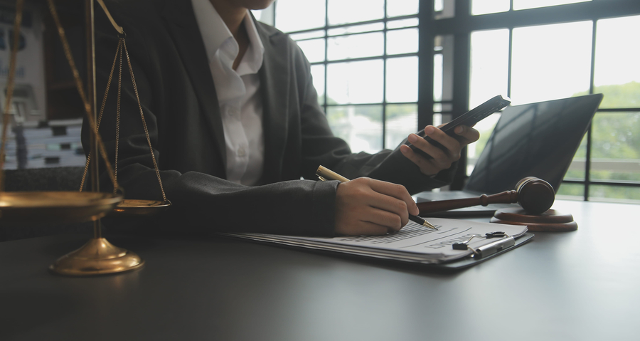 accident lawyer at work