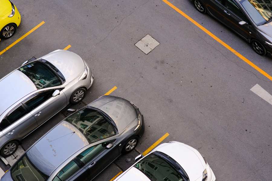 Parking lot car accident
